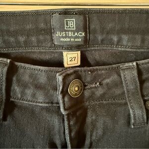 EUC Just Black Denim Jeans in Black Sz 27